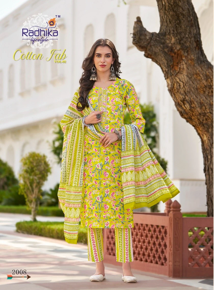 Radhika Lifestyle Cotton Fab Vol 2 Pure Heavy Cotton Print Wholesale Readymade Salwar Suit Catalog — Wholesale Salwar Suits, MPA wholesale from Surat - Gallery Image 2